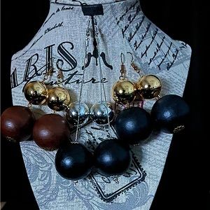 Earrings “3” pair. Bohemian Vintage